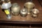 (5) Brass, Pewter Pots, Vases