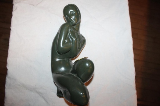 Naked Woman Sculpture, Plaster, 13"