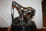 Ferrier & Horse Sculpture on base, by rosa 2002, 12