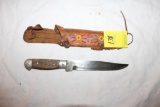 Indian Knife in Beaded Leather Sheath, 5