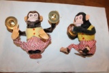 (2) Musical Jolly Chimps, one is black, one brown, (1) Box, not tested