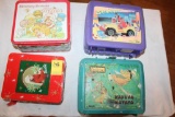 (4) Lunch Boxes, Plastic Barbie Baywatch, Metal Barbie, Plastic Lion King, Metal Strawberry Shortcak