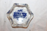 Old 'Farmers Co-op Oil Co. Of Renville' Glass Ashtray