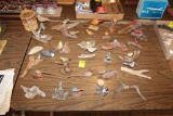 (29) pc Approx of Wood Carved Birds, Hand Painted