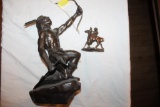 Native Indian Warrior Sculpture by DeWitt '90, 0267/5000, 14