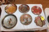 (6)Decorative Painted Brass Bowls