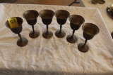 (6) Brass Goblets
