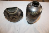 (2) Brass Vases