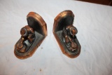 (2) Bronze Man Cooking Bookends