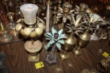 (7) Metal Palm Tree Style Candleholders