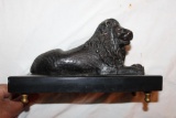 Lion Sculpture on stone base, 6