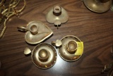 (4) Heart Theme Brass Candleholders