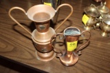(2) Copper Vases