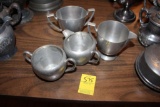 (2) Pair Cream & Sugar Service, Pewter