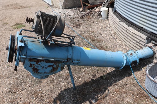 Incline Auger, 3 Ph Motor, 8" Sump Screw, 10" Incline, used on 27' Diameter Bin