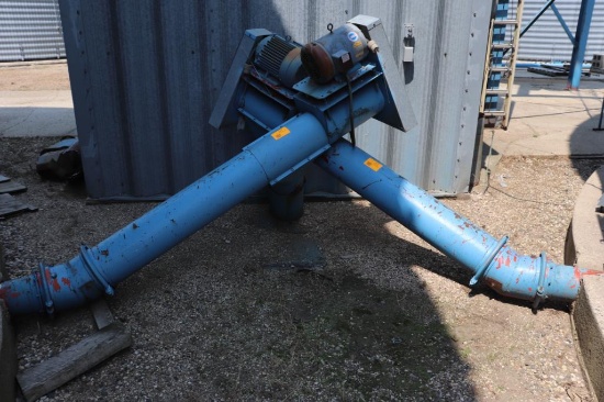 (2) Incline Sump Augers, 7.5 HP 3 ph Motors, 8" Sump Screw, 10" Incline, used on 42'8" Bins