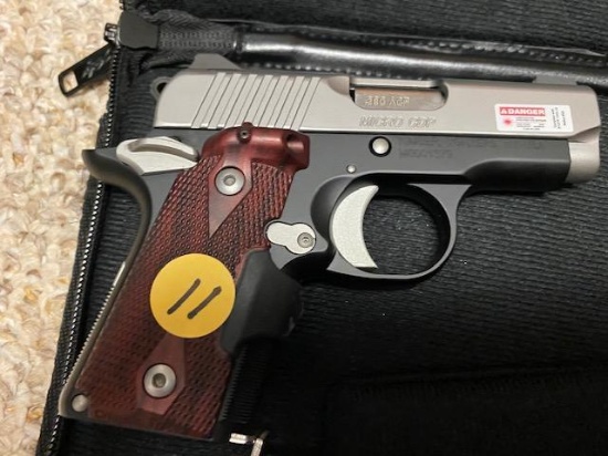 KIMBER .380 ACP MICRO CDP, LASER GRIPS, CRIMSON TRACE, 3 CLIPS, SOFT CASE, SN M0001379