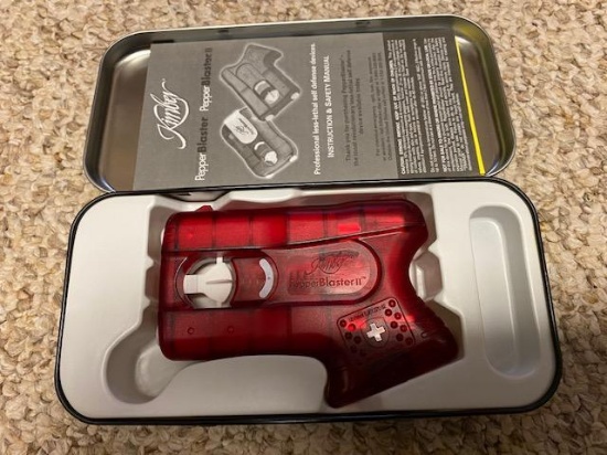 KIMBER PEPPER BLASTER II SELF DEFENSE DEVICE IN CASE.