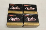 (4) BOXES OF 9MM LUGER PMC GOLD STARFIRE CENTERFIRE PISTOL CARTRIDGES