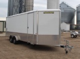 *** 2019 ALUMA 7' X 24' ENCLOSED TANDEM AXLE CARGO TRAILER, , V-FRONT, REAR RAMP DOOR,