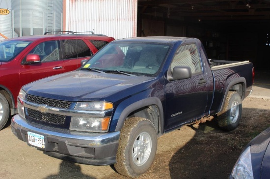 *** 2004 CHEV COLORADO LS PICKUP, REG CAB, ELEC 4X4, PW/PL, 6' BOX, TONNEAU COVER,
