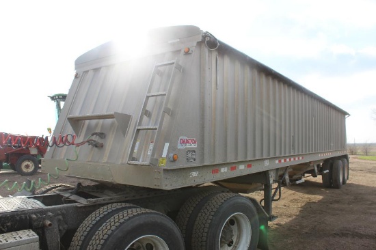 *** 2010 DAKOTA 38' ALUM HOPPER TRAILER, 67" SIDES, SIDE WINDOWS, SPRING RIDE,