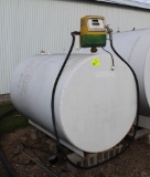 500 GAL FUEL BARREL, GASBOY PUMP & METER, USED FOR CLEAR DIESEL