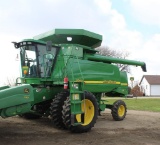 2004 JOHN DEERE 9560W 2WD COMBINE, 480/80R38 DUALS, CLIMATRAK, SINGLE POINT,