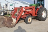 1974 IH 574 2WD TRACTOR, GAS, NEAR NEW 16.9-28 REARS, 540 PTO, 3PT, 1 HYD,
