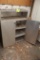 WOOD CABINET WITH CONTENTS, STEEL CABINET
