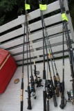 (5) FISHING RODS AND REELS