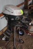 JOHNSON 6HP OUTBOARD MOTOR ON STAND