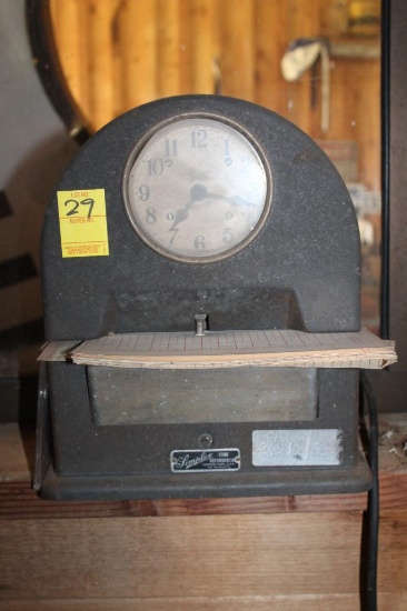 Limplex Time Clock, Untested, Approx 11"x12"