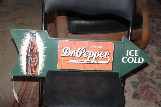 9"x27" "Drink Dr. Pepper" Single Sided Metal Sign, Reproduction
