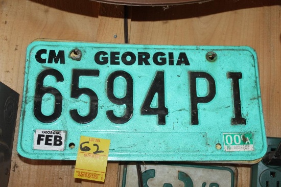 Arkansas, Georgia, Montana, South Dakota License Plates