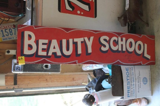 9.5"x42.25" Beauty School Sign, Single Sided
