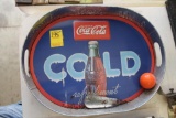 Coca Cola Metal Serving Tray, 76 Antenna Top