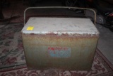 Antique Metal Cooler, has rust on it