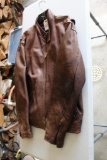50L Hot Leather Light Brown Coat