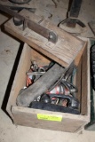 Wood Box, Homemade Tile Cutter, Electric Drill, Misc