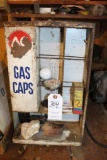 AC Delco Gas Cap, Radiator, Oil Cap Display Cabinet