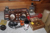 Wooden Cigar Box, Wooden Serving Tray, Snap-On Torque Wrench Metal Box