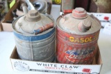(2) Antique Small Fuel Cans