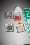 (5) Ashtrays, Mobil, Turks Grocery Blue Earth, 220 Cafe Blue Earth, Misc