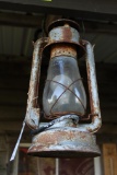 Barn Lantern, Electrified, Glass Globe is Broken