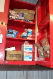 Assortment of Spark Plugs, Fuel Filters, Cabinet Not Included