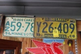 '56-57' and '68 MN License Plates