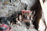 4 Cylinder Engine With Transmission on 4 Wheel Cart, Not Tested