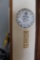 WELDER SUPPLY THERMOMETER, NSP THERMOMETER, PHEASANT CLOCK, ALL-WOOD BENCH