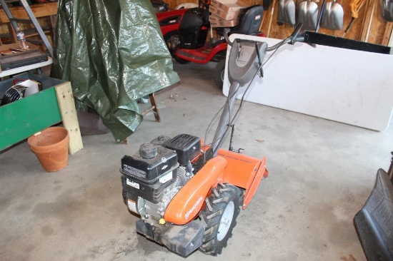 HUSQVARNA CRT 900L REAR TINE TILLER, 17" CUT WITH EXTRA TILLER KNIVES, LIKE NEW